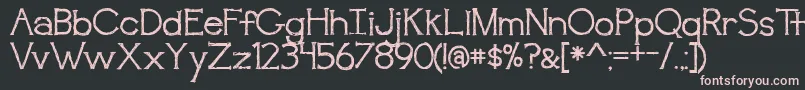 BmdAwakening Font – Pink Fonts on Black Background