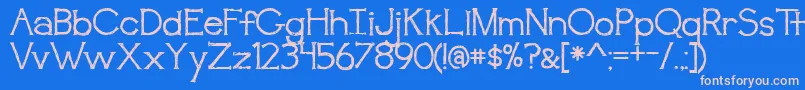 BmdAwakening Font – Pink Fonts on Blue Background