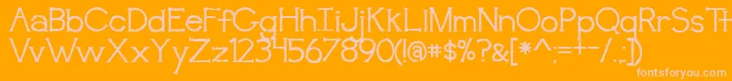 BmdAwakening Font – Pink Fonts on Orange Background
