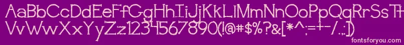 BmdAwakening Font – Pink Fonts on Purple Background