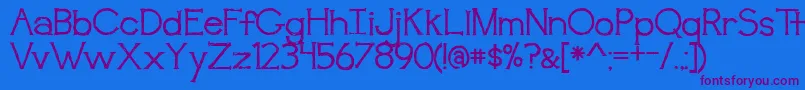BmdAwakening Font – Purple Fonts on Blue Background