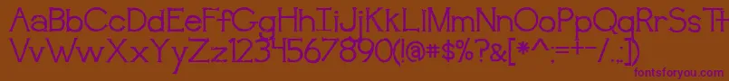 BmdAwakening Font – Purple Fonts on Brown Background