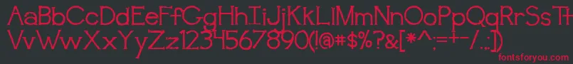 BmdAwakening Font – Red Fonts on Black Background