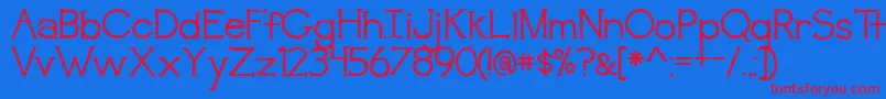 BmdAwakening Font – Red Fonts on Blue Background