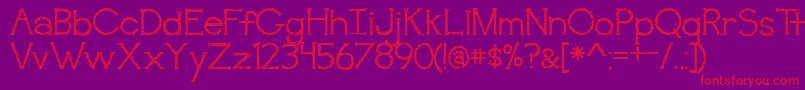 BmdAwakening Font – Red Fonts on Purple Background