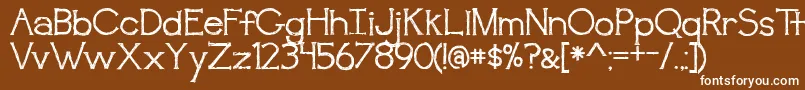 BmdAwakening Font – White Fonts on Brown Background