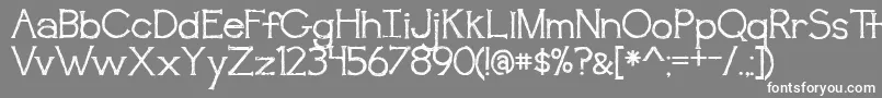 BmdAwakening Font – White Fonts on Gray Background