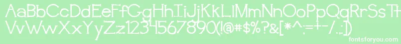 BmdAwakening Font – White Fonts on Green Background