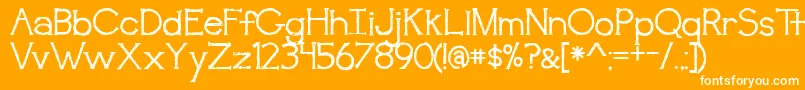 BmdAwakening Font – White Fonts on Orange Background