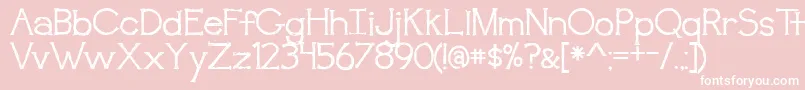 BmdAwakening Font – White Fonts on Pink Background