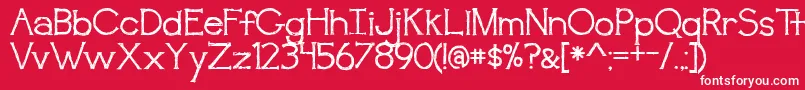 BmdAwakening Font – White Fonts on Red Background