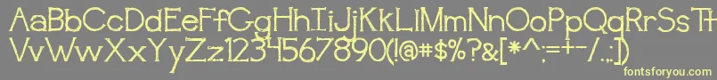 BmdAwakening Font – Yellow Fonts on Gray Background