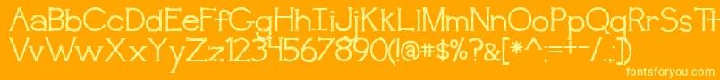 BmdAwakening Font – Yellow Fonts on Orange Background