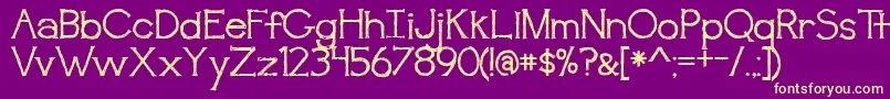 BmdAwakening Font – Yellow Fonts on Purple Background