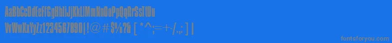 CompressedLightRegular-Schriftart – Graue Schriften auf blauem Hintergrund