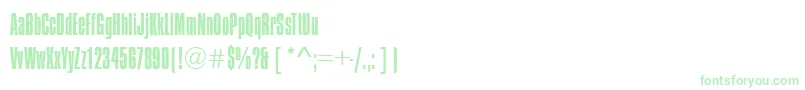 CompressedLightRegular Font – Green Fonts on White Background