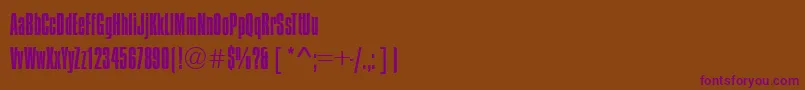 Шрифт CompressedLightRegular – фиолетовые шрифты на коричневом фоне