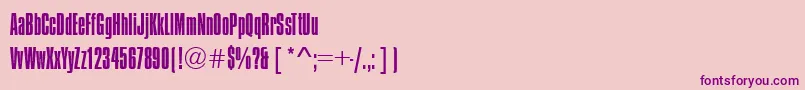 CompressedLightRegular Font – Purple Fonts on Pink Background
