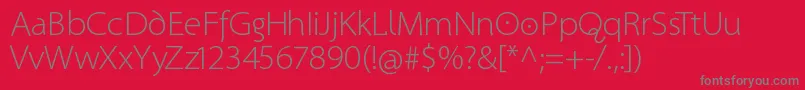 Santana Font – Gray Fonts on Red Background
