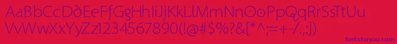 Santana Font – Purple Fonts on Red Background