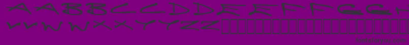 BrainlessThoughts-Schriftart – Schwarze Schriften auf violettem Hintergrund
