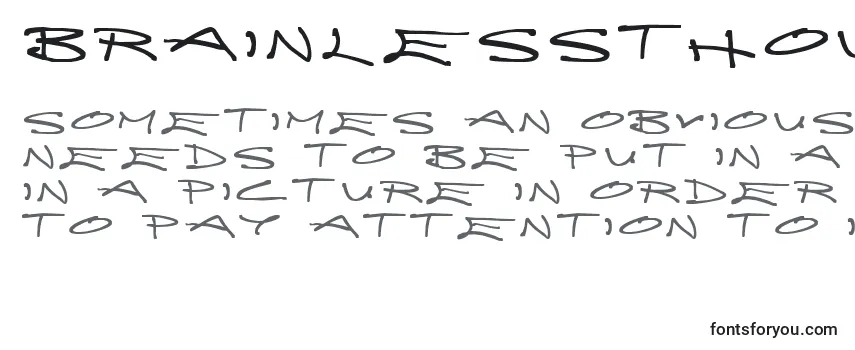 BrainlessThoughts Font