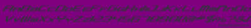 Concjv2-Schriftart – Schwarze Schriften auf violettem Hintergrund