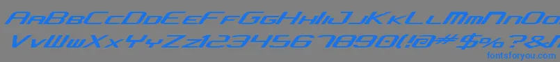 フォントConcjv2 – 灰色の背景に青い文字