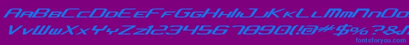 Concjv2-fontti – siniset fontit violetilla taustalla