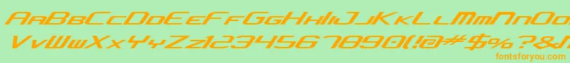 Шрифт Concjv2 – оранжевые шрифты на зелёном фоне