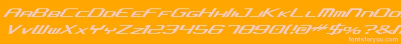 Czcionka Concjv2 – różowe czcionki na pomarańczowym tle