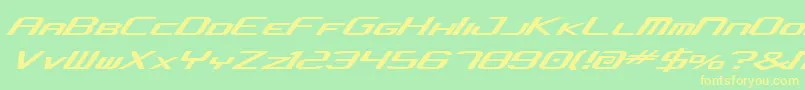 Concjv2-Schriftart – Gelbe Schriften auf grünem Hintergrund