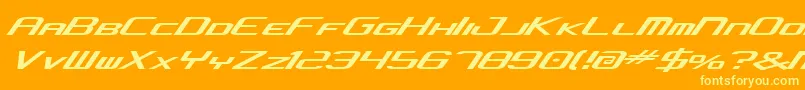 Concjv2 Font – Yellow Fonts on Orange Background