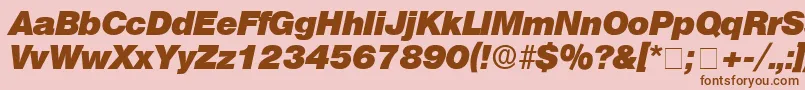 ChoqueDisplaySsiBoldItalic Font – Brown Fonts on Pink Background