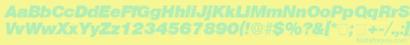 ChoqueDisplaySsiBoldItalic Font – Green Fonts on Yellow Background