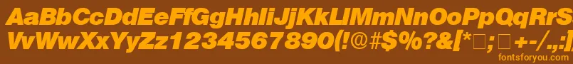 ChoqueDisplaySsiBoldItalic Font – Orange Fonts on Brown Background