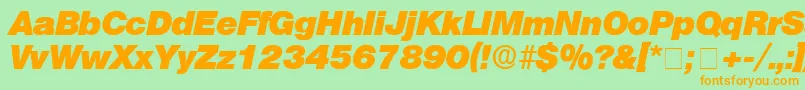 ChoqueDisplaySsiBoldItalic Font – Orange Fonts on Green Background