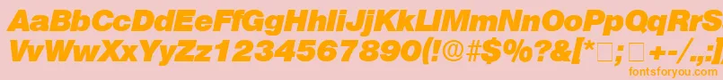 ChoqueDisplaySsiBoldItalic Font – Orange Fonts on Pink Background