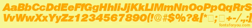 ChoqueDisplaySsiBoldItalic Font – Orange Fonts on Yellow Background