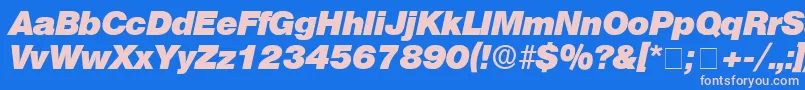 フォントChoqueDisplaySsiBoldItalic – ピンクの文字、青い背景