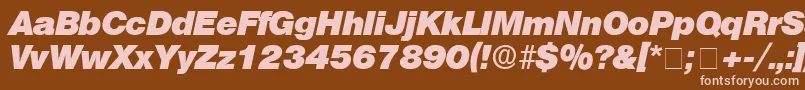 ChoqueDisplaySsiBoldItalic Font – Pink Fonts on Brown Background