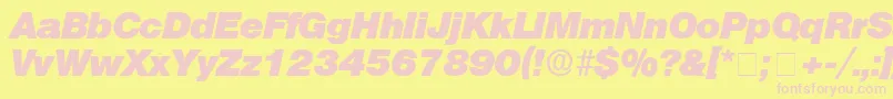 ChoqueDisplaySsiBoldItalic Font – Pink Fonts on Yellow Background