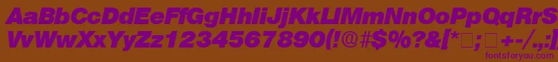ChoqueDisplaySsiBoldItalic Font – Purple Fonts on Brown Background