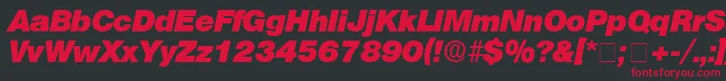 ChoqueDisplaySsiBoldItalic Font – Red Fonts on Black Background