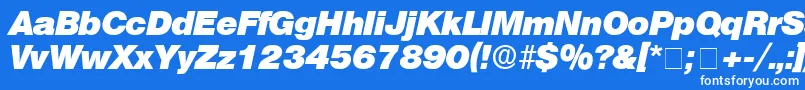 ChoqueDisplaySsiBoldItalic Font – White Fonts on Blue Background