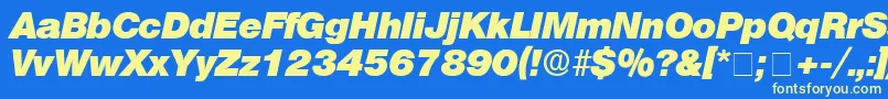 ChoqueDisplaySsiBoldItalic Font – Yellow Fonts on Blue Background