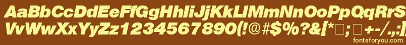 ChoqueDisplaySsiBoldItalic Font – Yellow Fonts on Brown Background