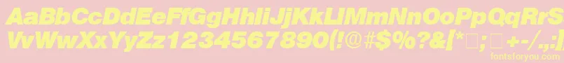 ChoqueDisplaySsiBoldItalic Font – Yellow Fonts on Pink Background