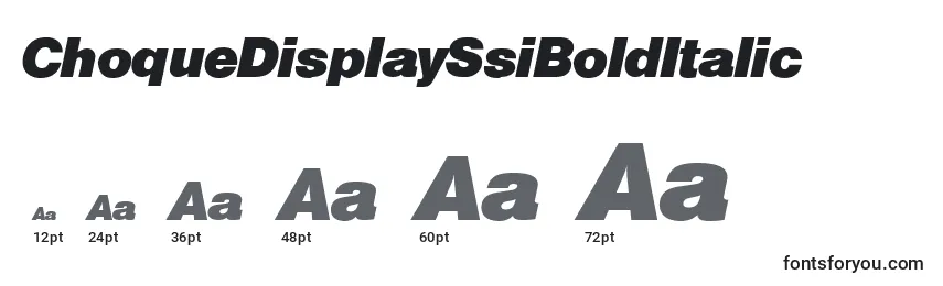 ChoqueDisplaySsiBoldItalic Font Sizes