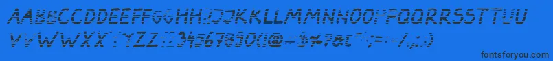 DarbogGradientBoldItalic Font – Black Fonts on Blue Background